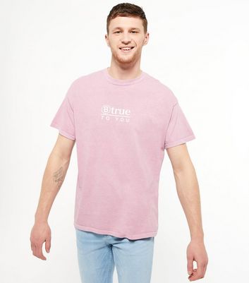 Pale Pink Overdyed B True To You Logo T 