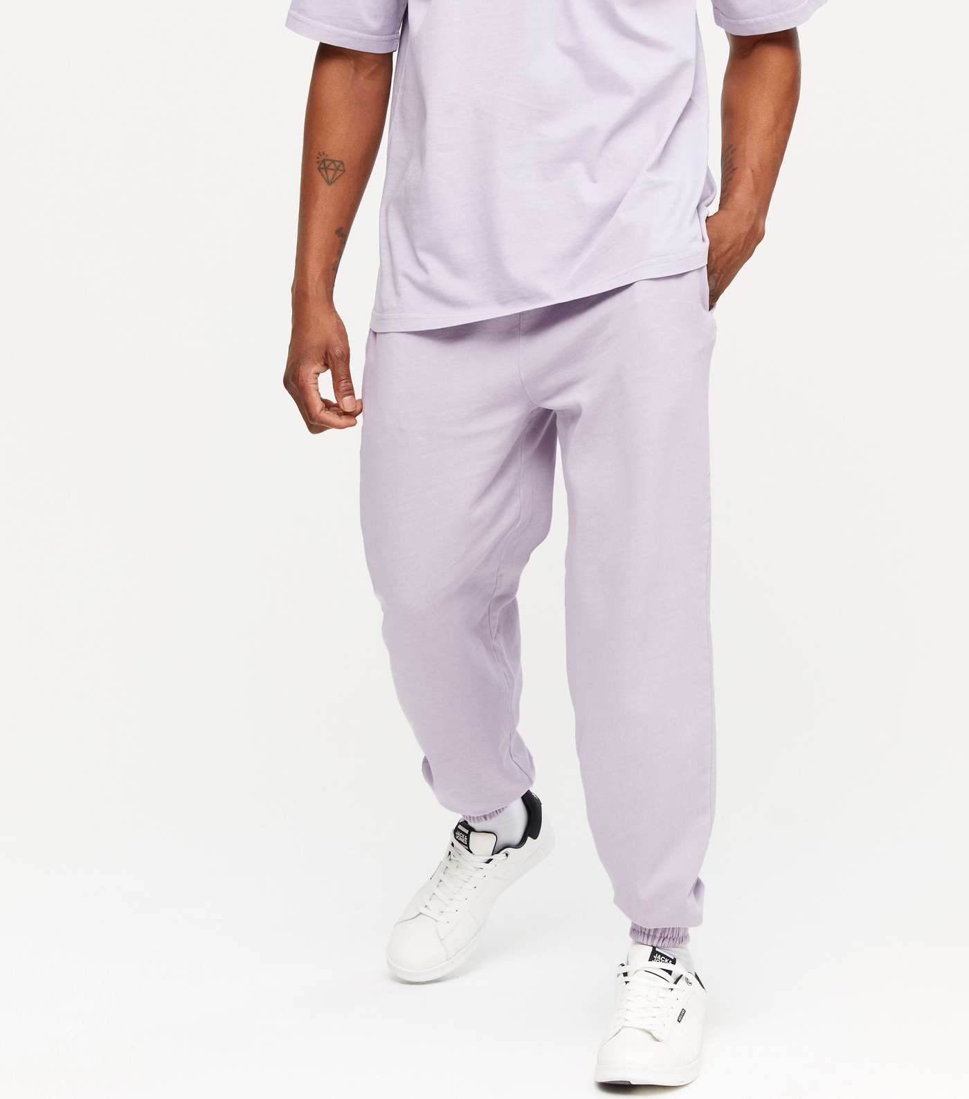 Lilac Cuffed Relaxed Fit Joggers Image 2