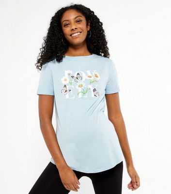 Maternity Blue Lovely Logo T-Shirt 