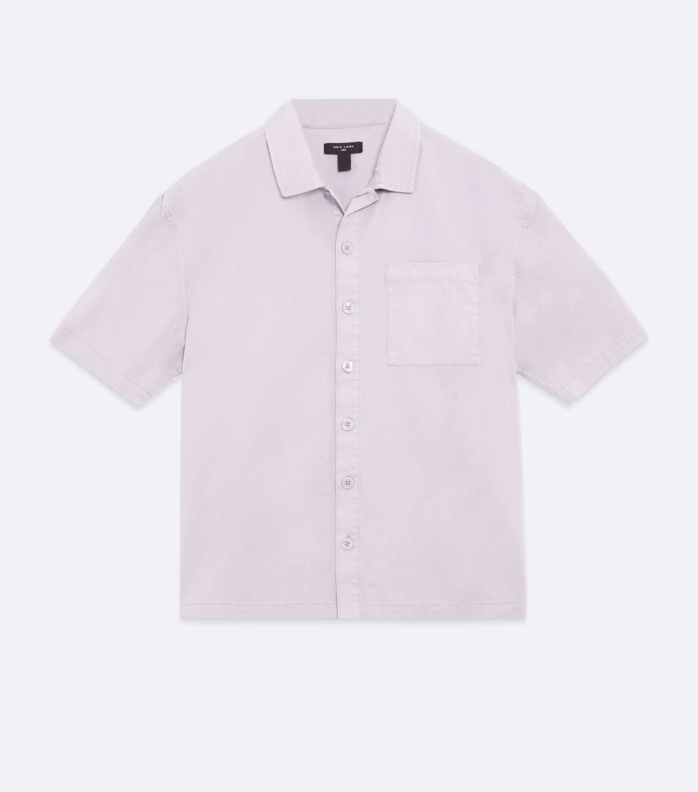 Lilac Twill Boxy Fit Shirt Image 5
