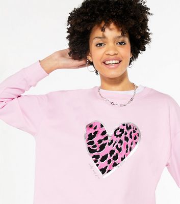 Leopard heart clearance sweater