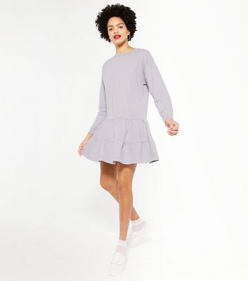 tiered sweatshirt dress