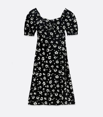 new look black daisy dress