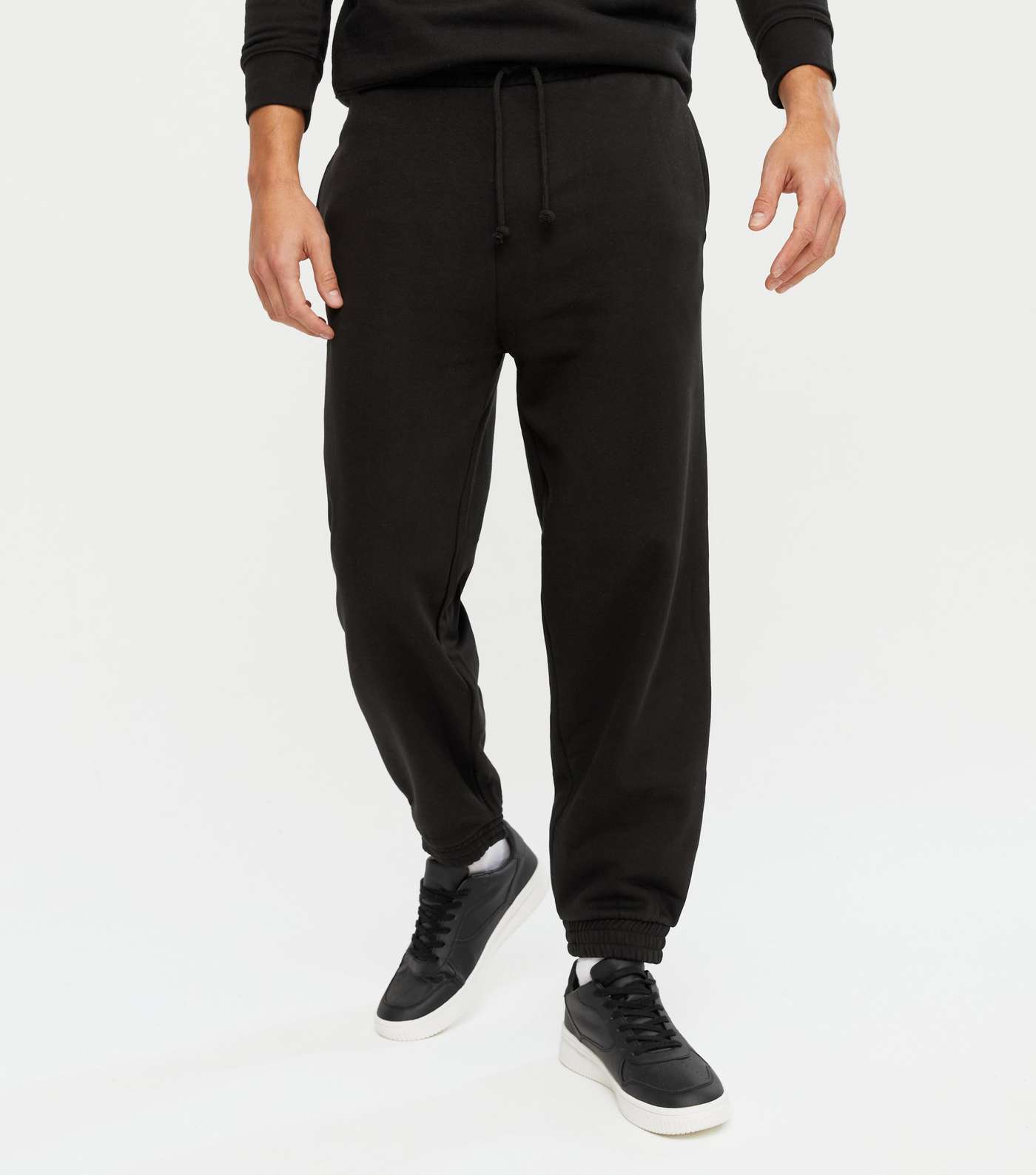 Black Relaxed Fit Joggers Image 2