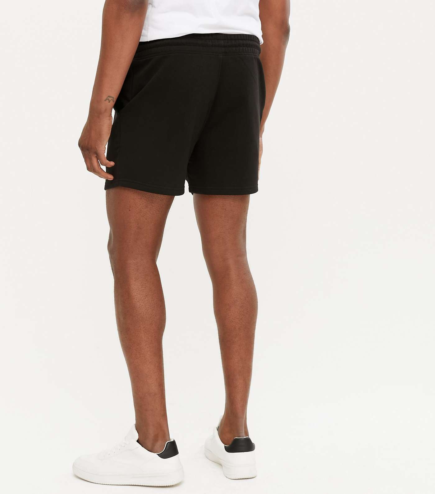 Black Jersey Drawstring Short Length Shorts Image 4