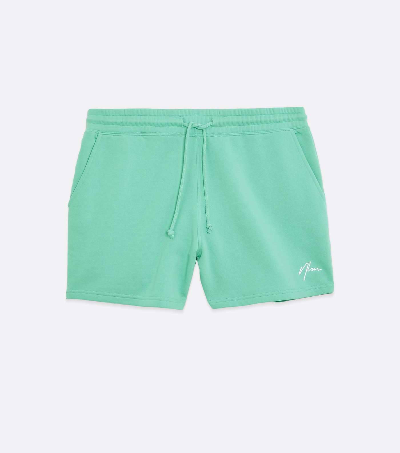Green NLM Embroidered Short Length Shorts Image 5