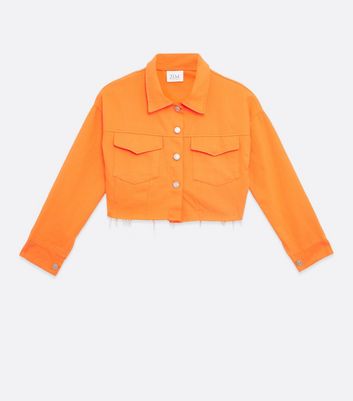 orange denim jacket topshop