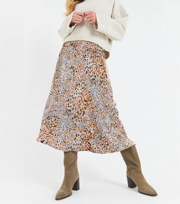 Damen Bekleidung Zibi London Pink Leopard Print Satin Maxi Skirt Damen Bekleidung Zibi London Pink Leopard Print Satin Maxi Skirt