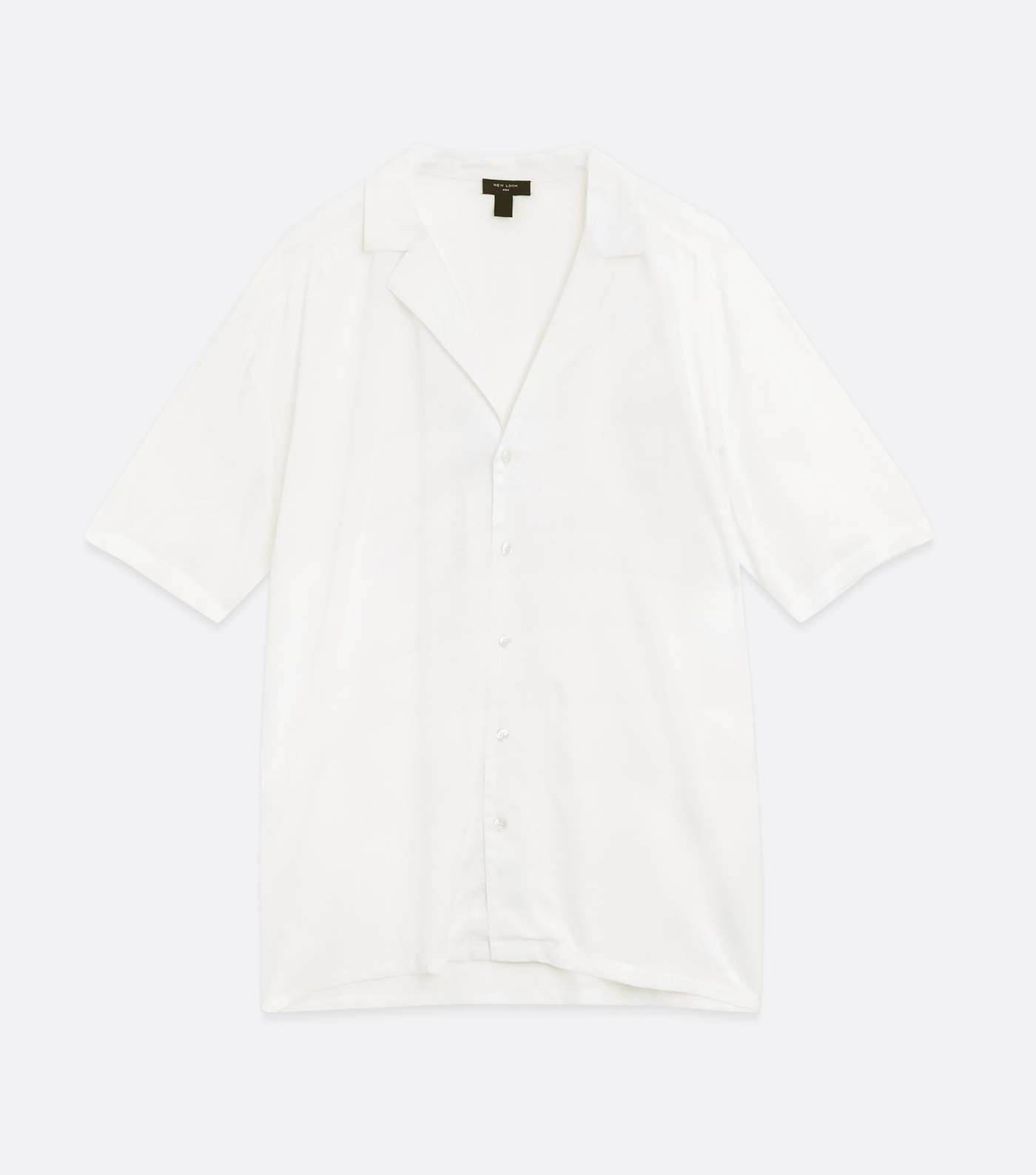 White Deep V Neck Short Sleeve Shirt Image 5