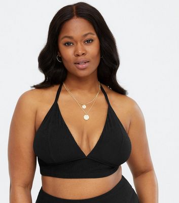 black triangle bikini top plus size