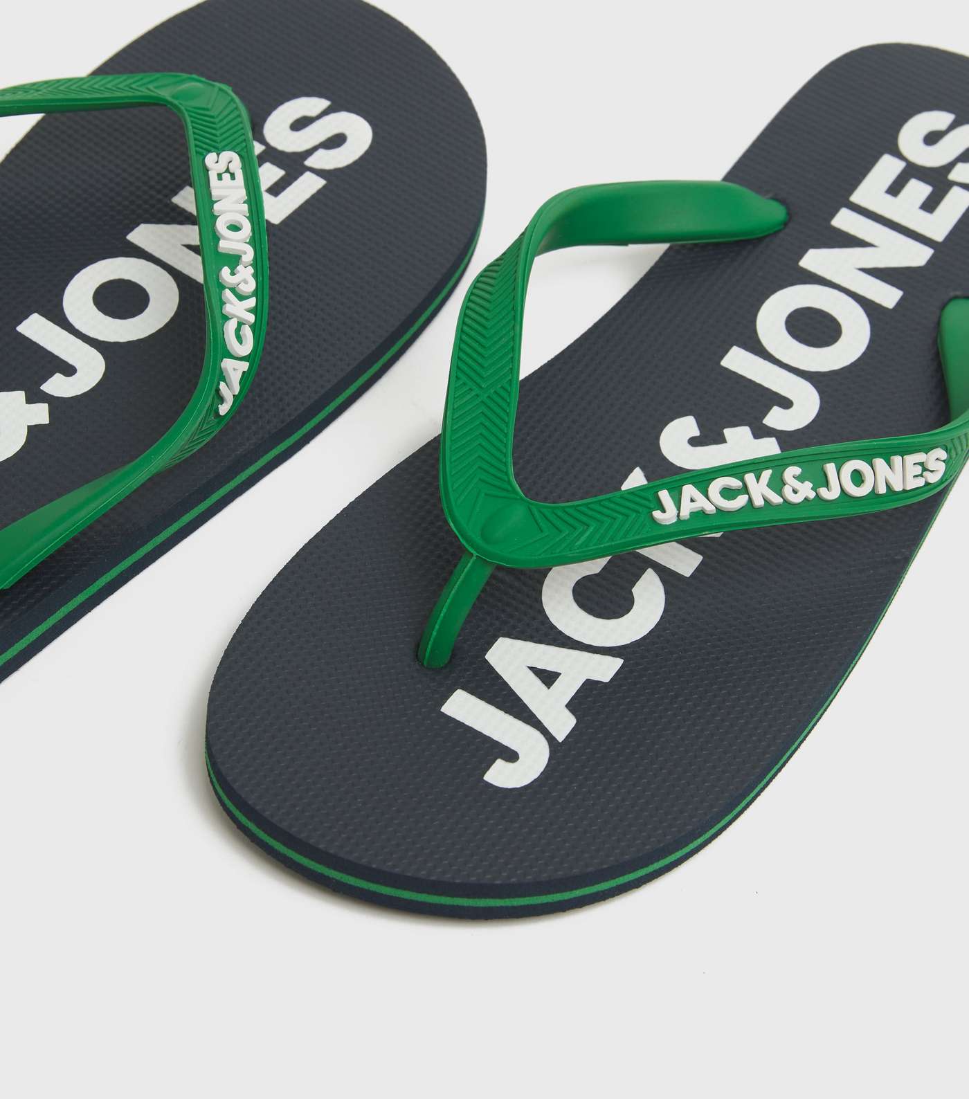 Jack & Jones Navy Logo Flip Flops Image 3