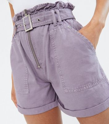 ONLY HIGH WAIST - Shorts - nightshade/mottled purple - Zalando.de
