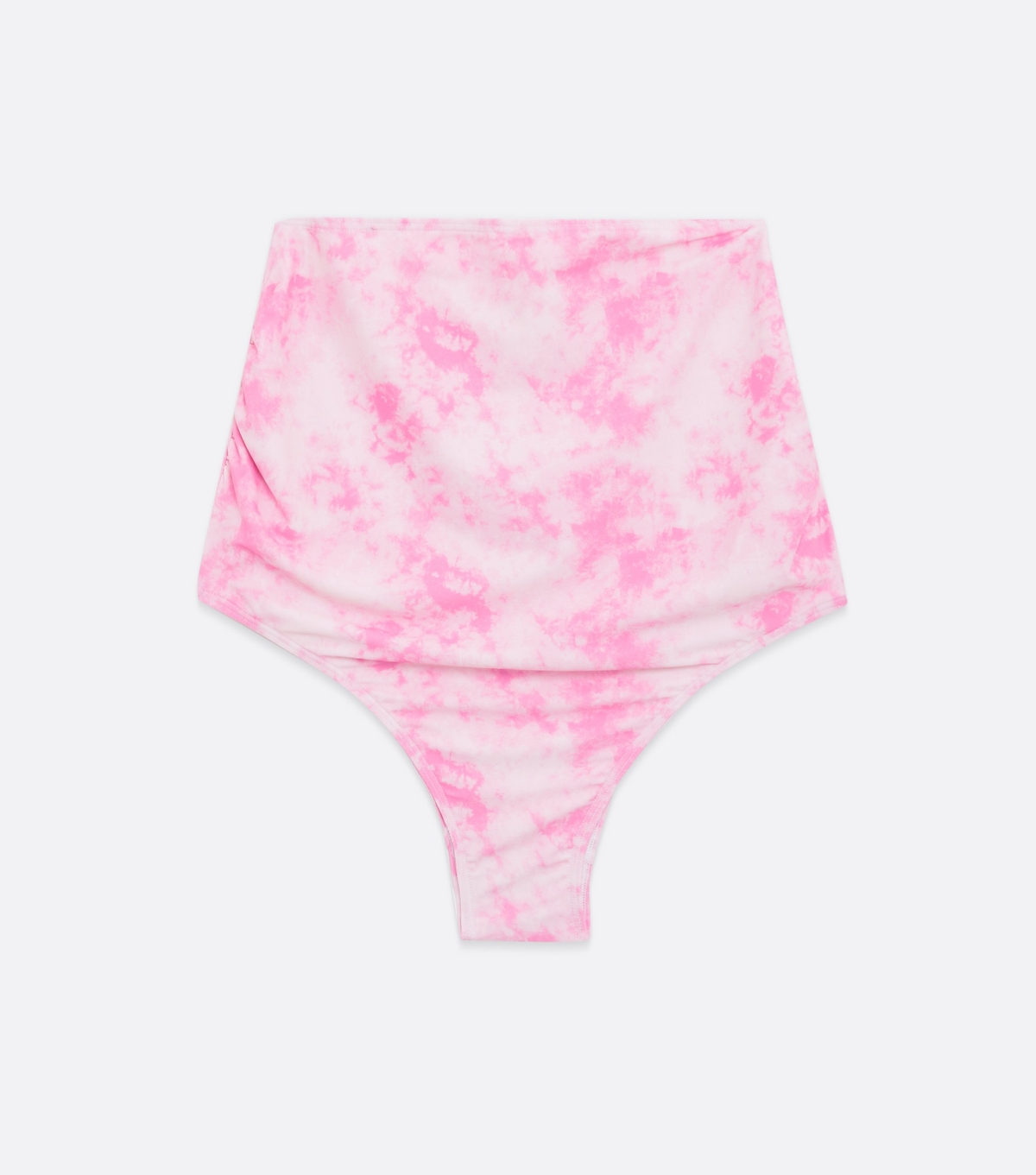 Women's Maternity Pink Tie Dye Ruched Over Bump Bikini Bottoms New Look