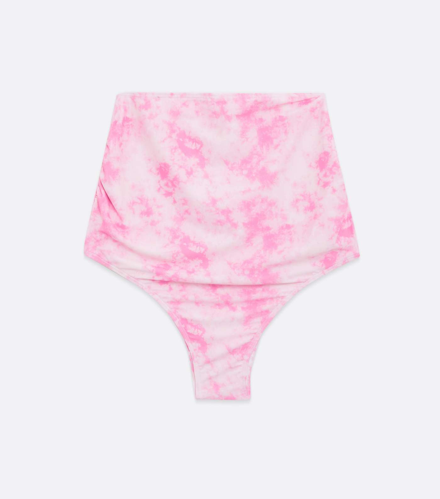 Maternity Pink Tie Dye Ruched Over Bump Bikini Bottoms