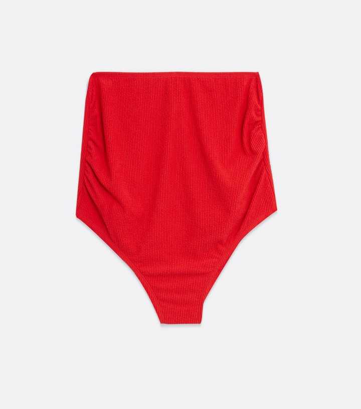 Maternity Red Over Bump Bikini Bottoms