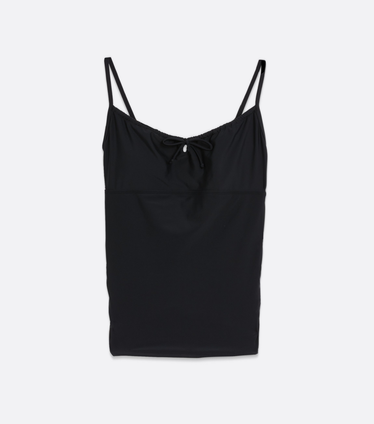 Women's Maternity Black Tie Front Tankini Top New Look