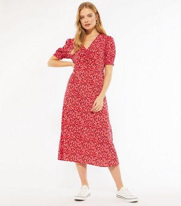 ivory floral embroidered maternity midi dress