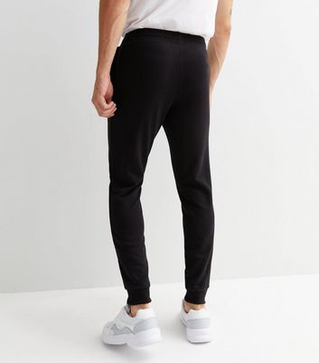 Black Jersey Cuffed Leg Joggers New Look