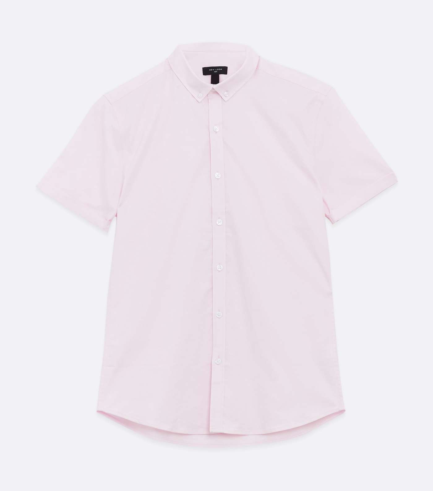 Pink Short Sleeve Muscle Fit Oxford Shirt Image 5
