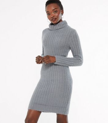 fluffy knit dress