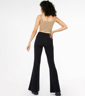 womens flare black pants