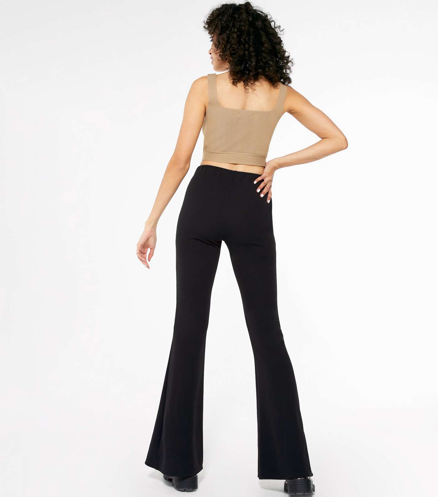 Black Flared Trousers  Image 3