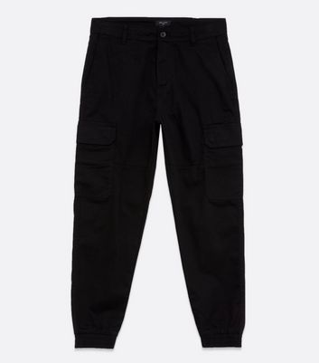 Black Cuffed Cargo Trousers | New Look