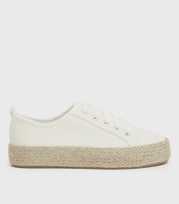 New look flatform trainers online