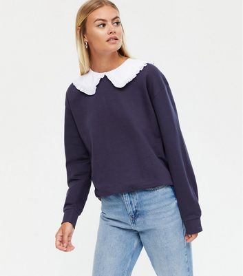 collar sweatshirt womens