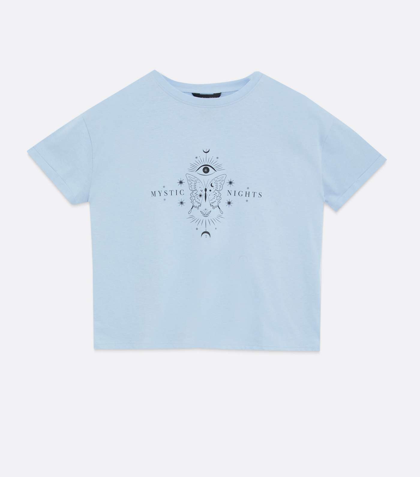 Pale Blue Mystic Nights Butterfly Logo T-Shirt Image 5