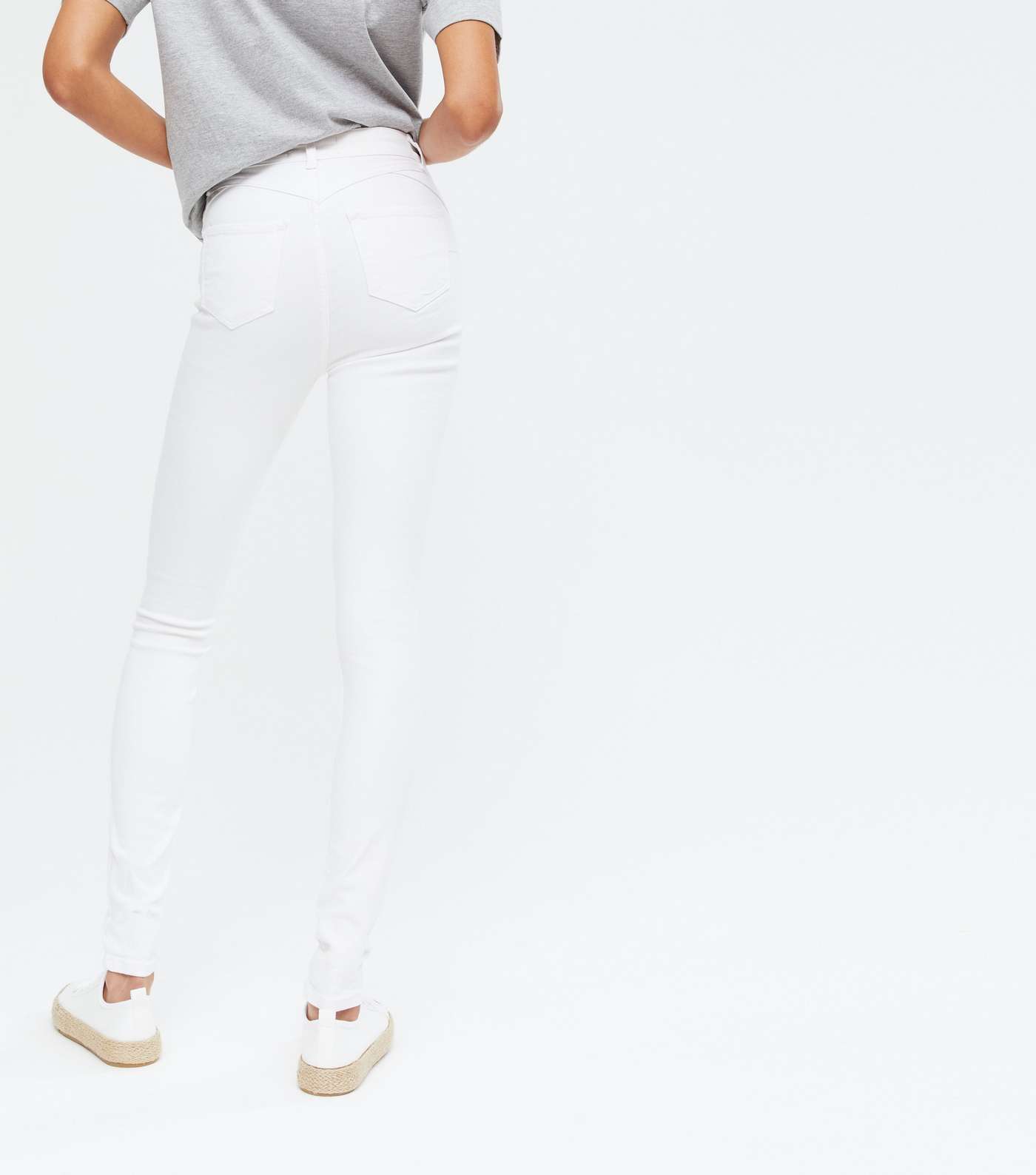 Tall White Lift & Shape Jenna Skinny Jeans Image 4