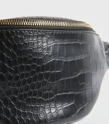 Black croc clearance bum bag