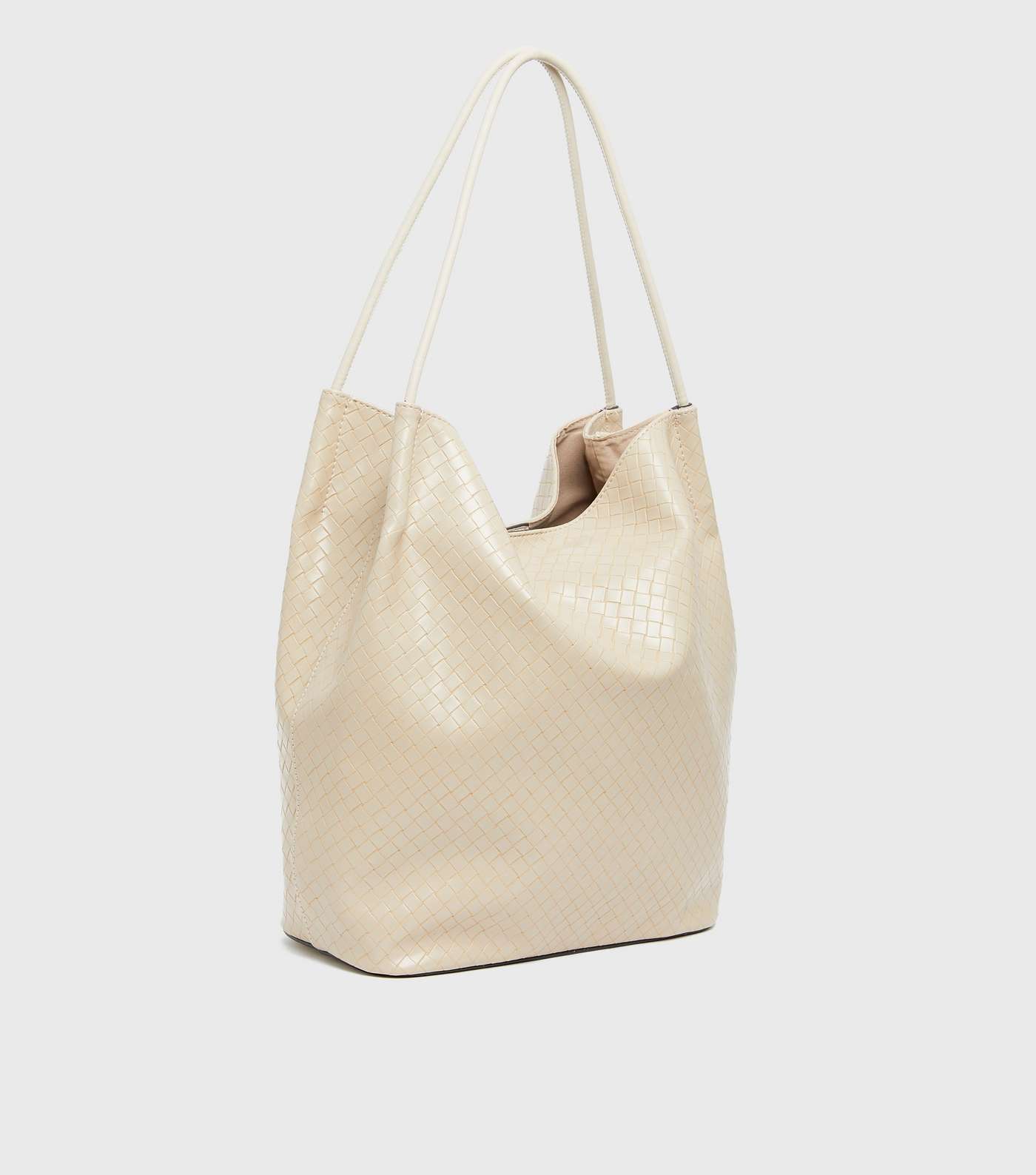 Stone Leather-Look Woven Tote Bag  Image 4