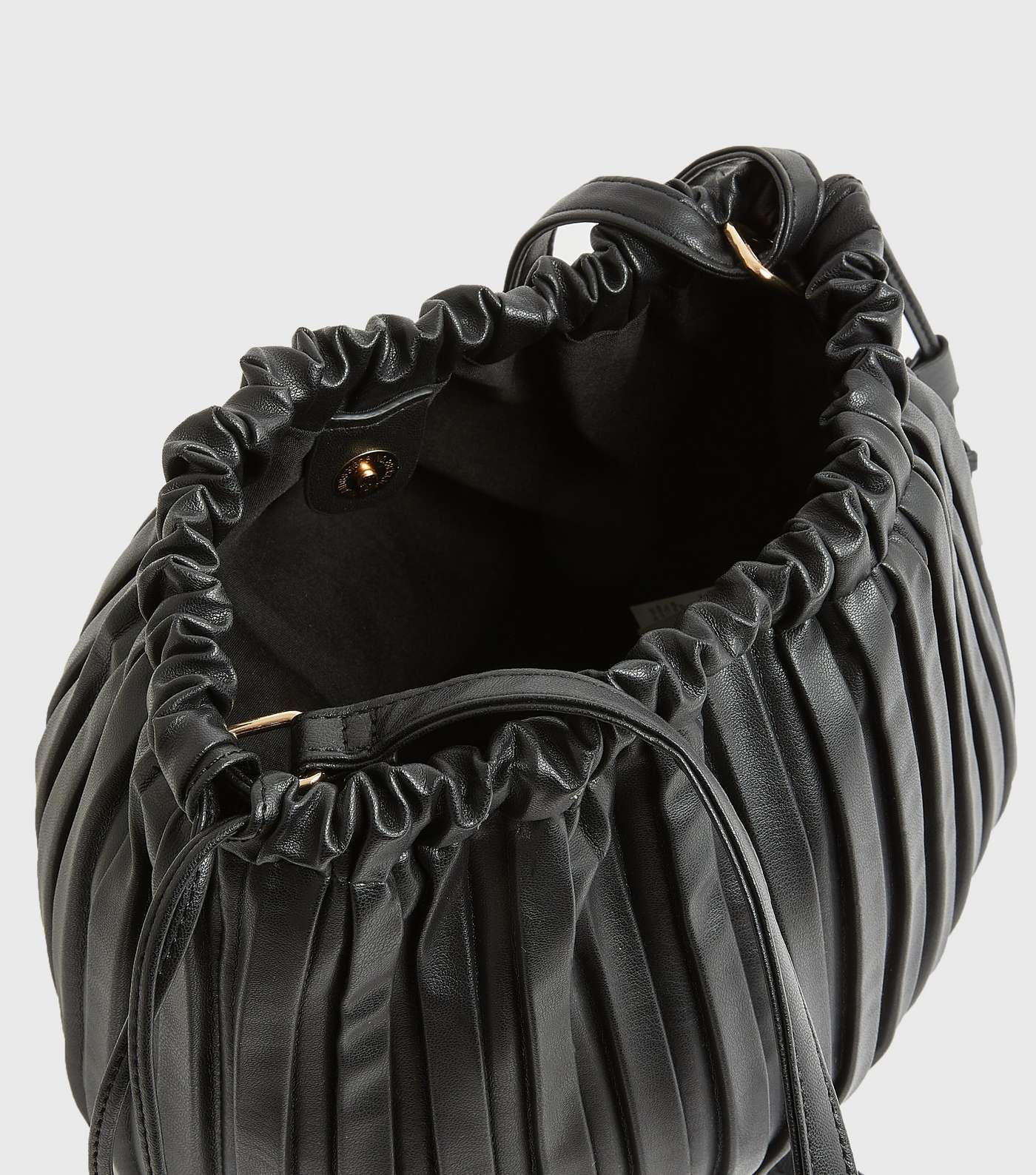Black Pleated Cross Body Bag  Image 4