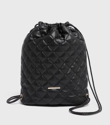 quilted drawstring backpack