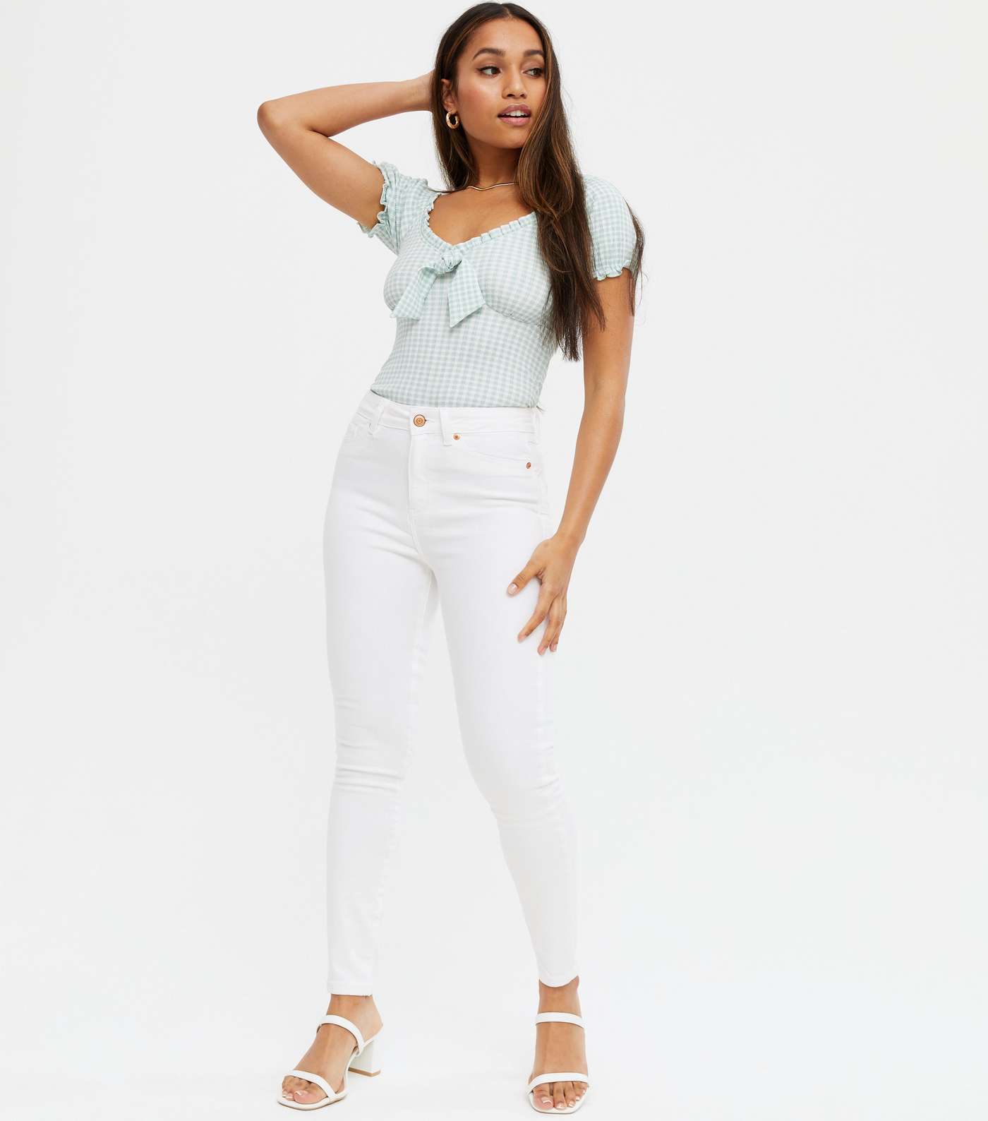 Petite White Lift & Shape Jenna Skinny Jeans