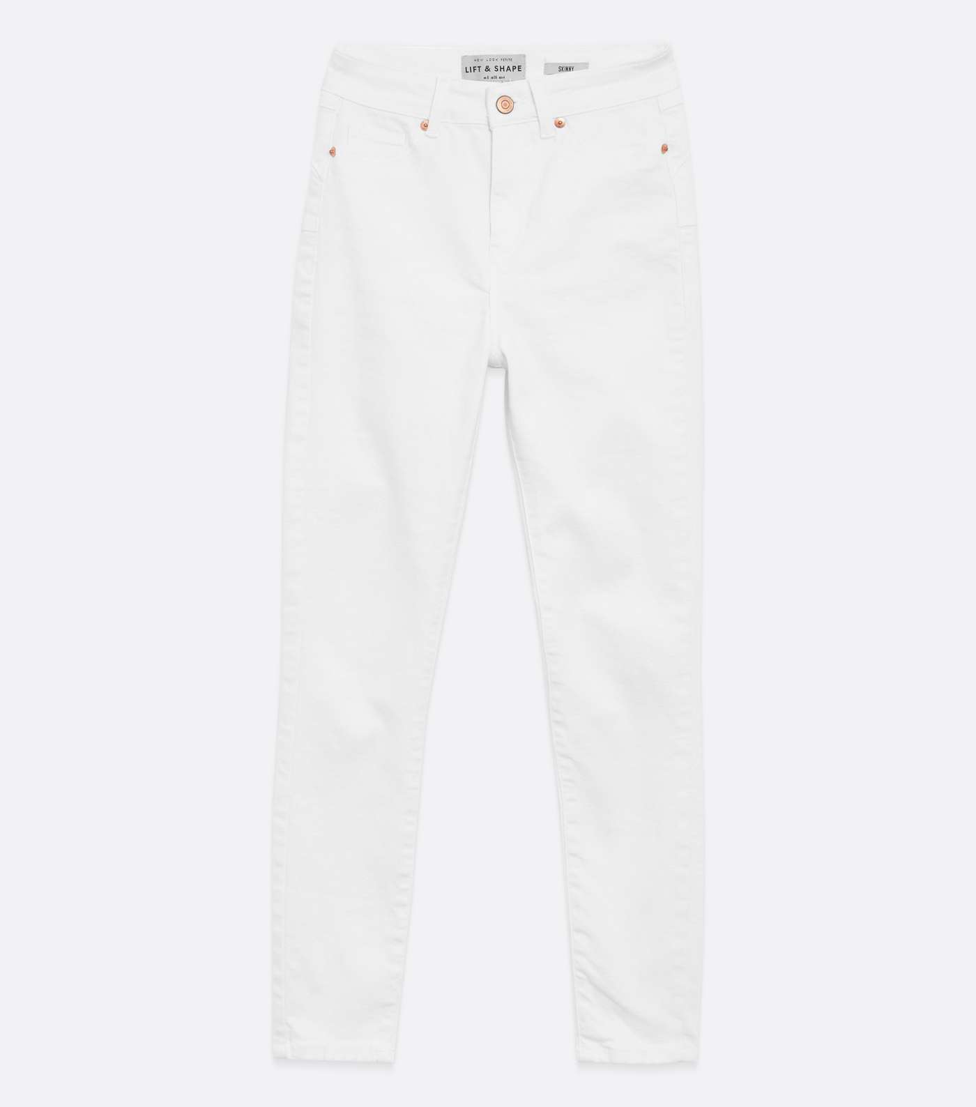 Petite White Lift & Shape Jenna Skinny Jeans Image 5