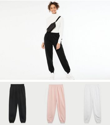 black and pink joggers
