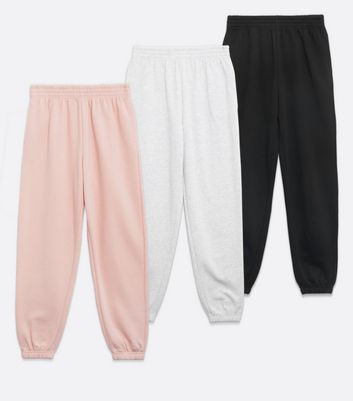 black and pink joggers