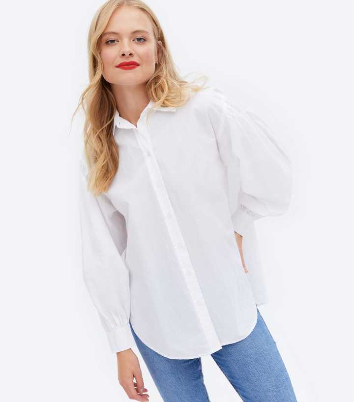 Oversize Puff Sleeve Shirt Warehouse, 53% OFF