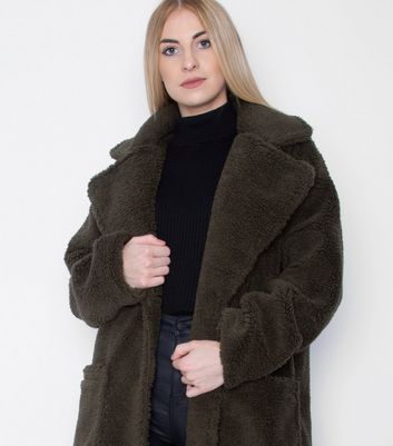 khaki teddy coat