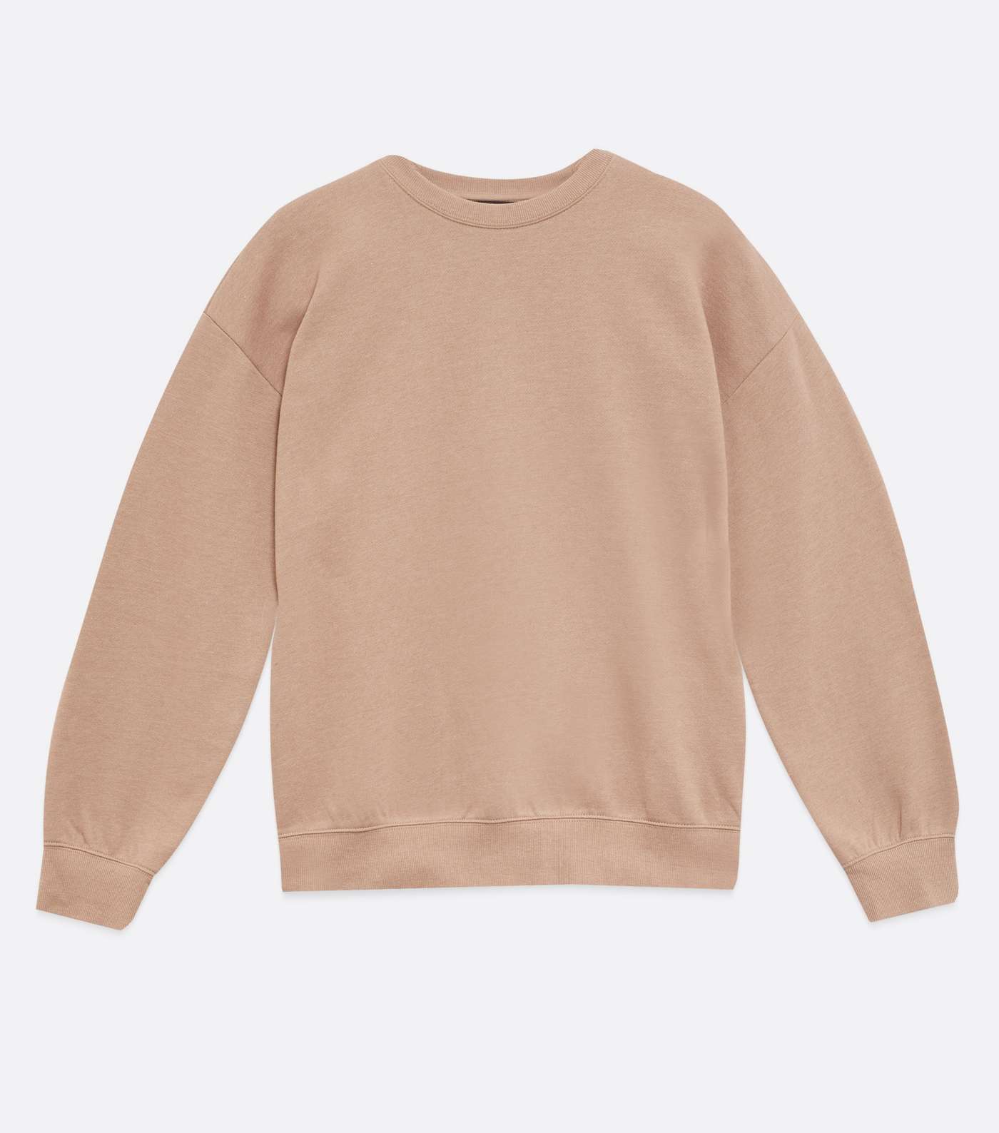 Light Brown Plain Puff Sleeve Sweatshirt  Image 5