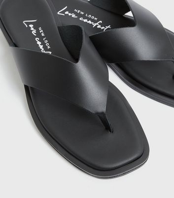 new look leather sandals