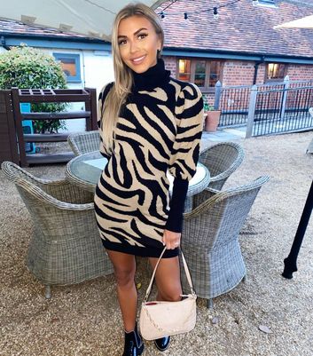 zebra jumper dress