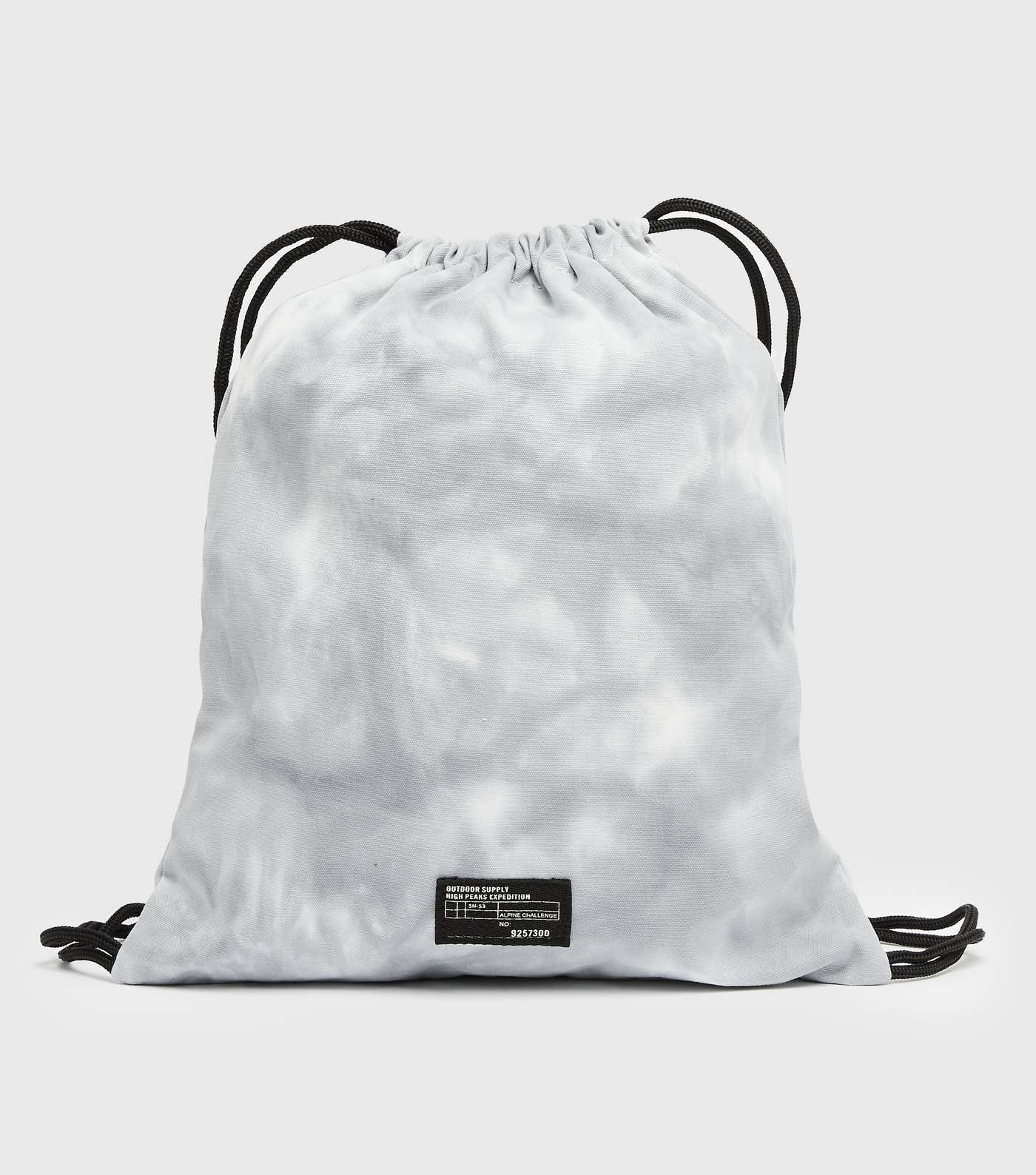 Girls Pale Grey Tie Dye Drawstring Backpack  Image 2