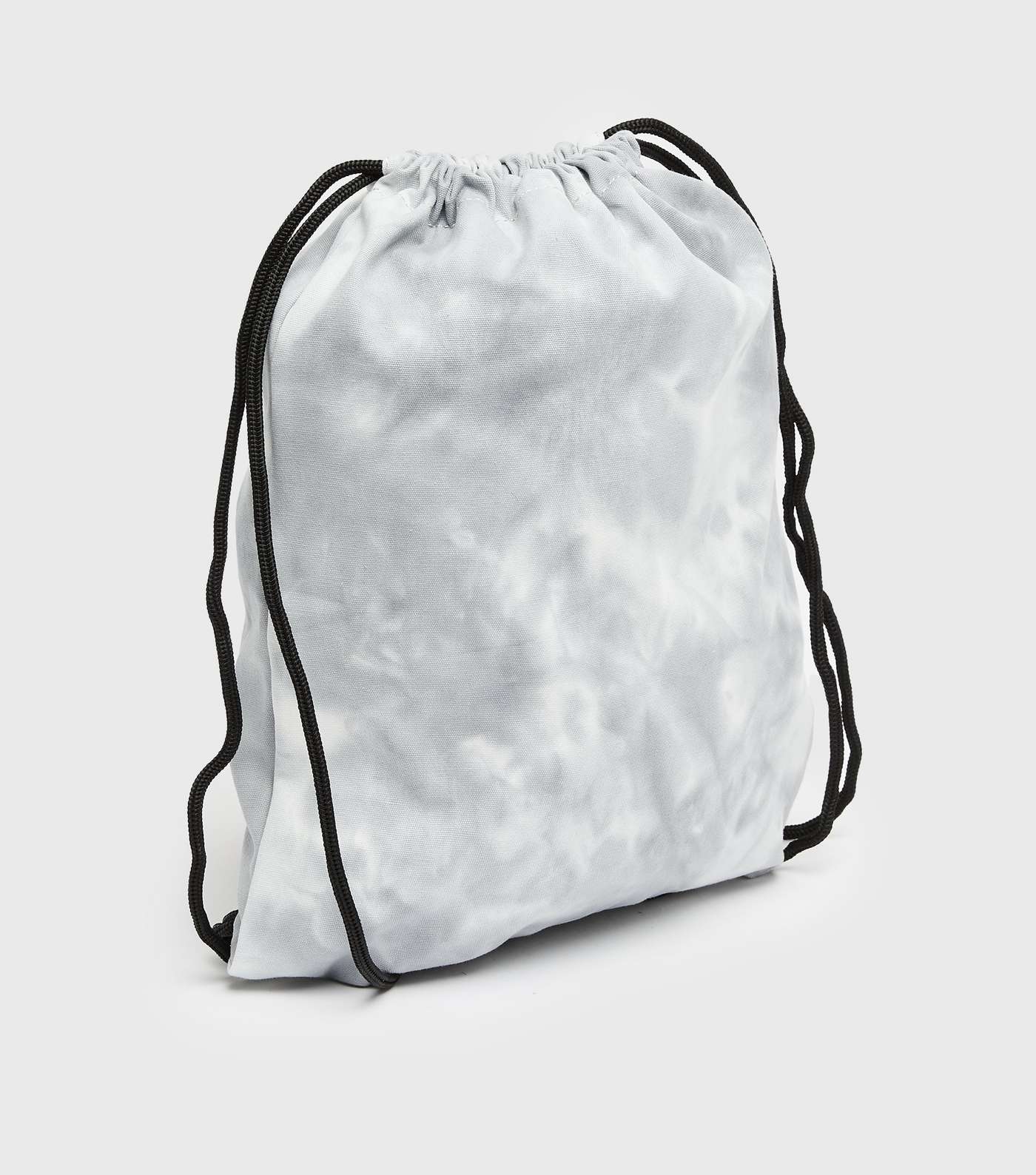 Girls Pale Grey Tie Dye Drawstring Backpack  Image 4