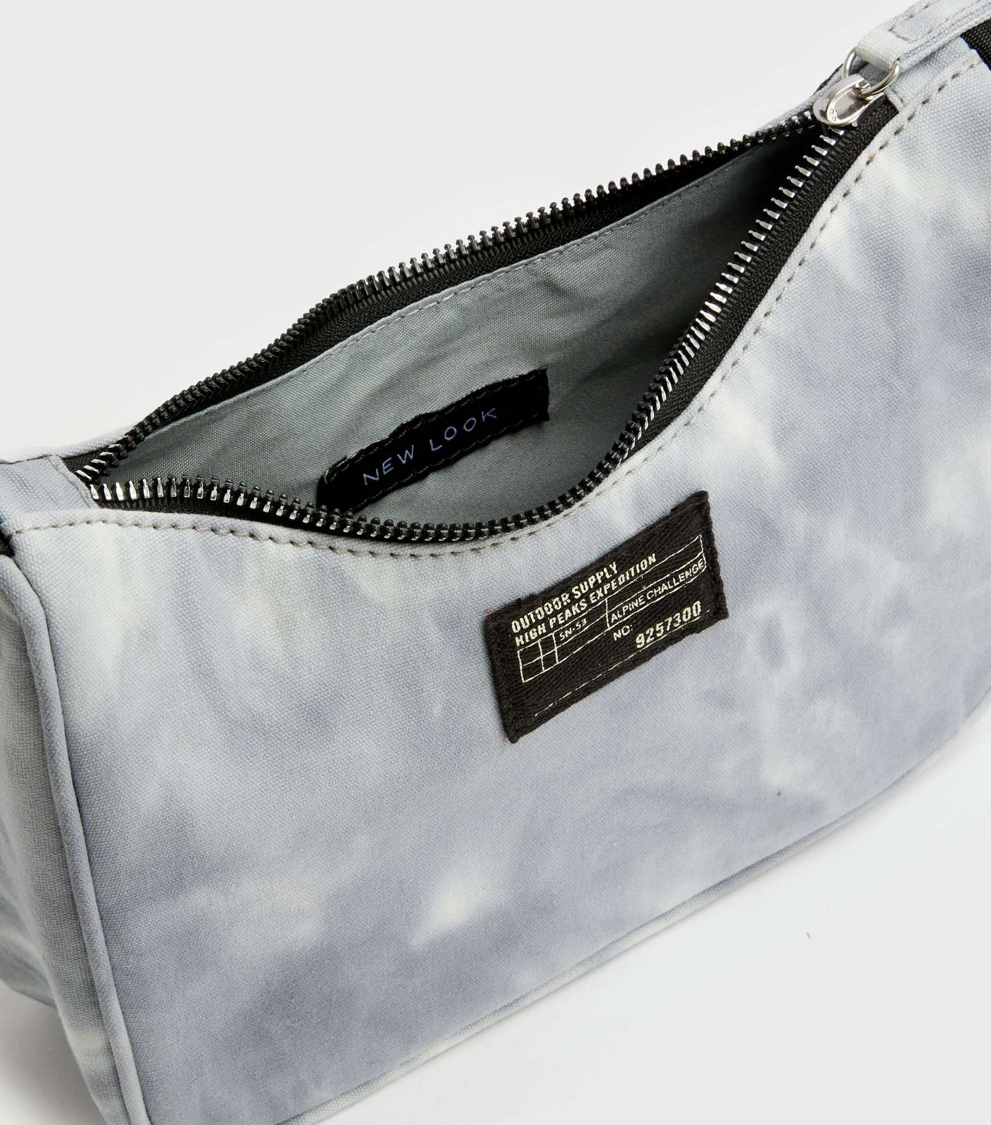 Girls Pale Grey Tie Dye Shoulder Bag Image 3