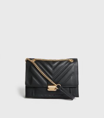 Black chevron crossbody bag sale