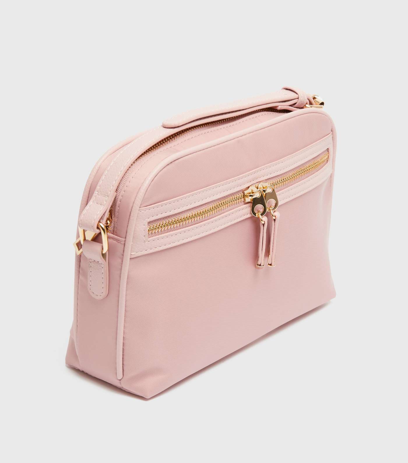 Pale Pink Pocket Front Cross Body Bag Image 4