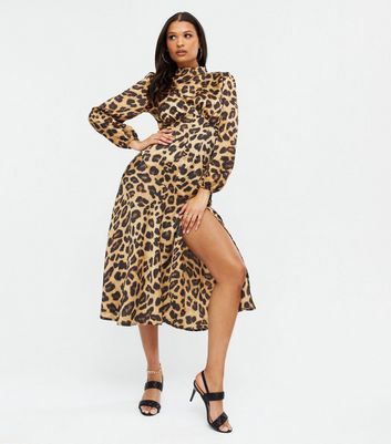new look ax paris leopard print dress